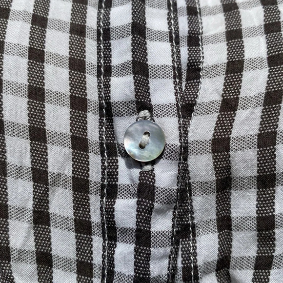 Rails Josephine black gingham button down blouse size M - Picture 7 of 12